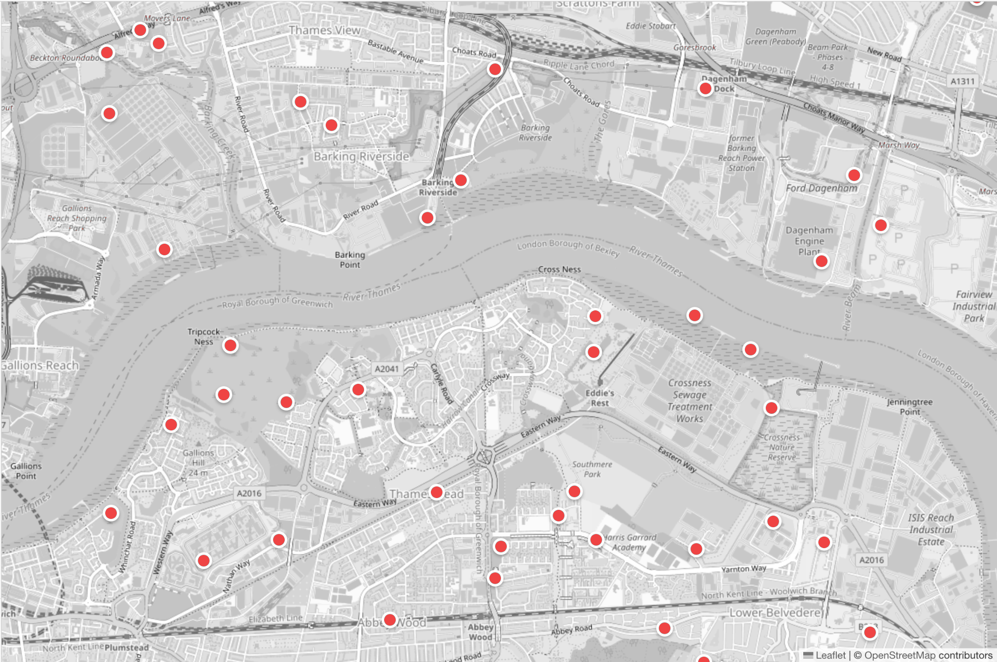 Crime reports map background